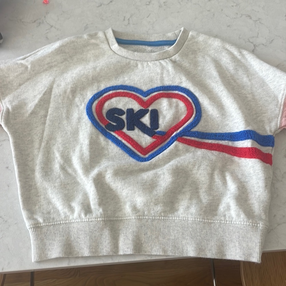 Mini Boden ski sweatshirt size 5-6